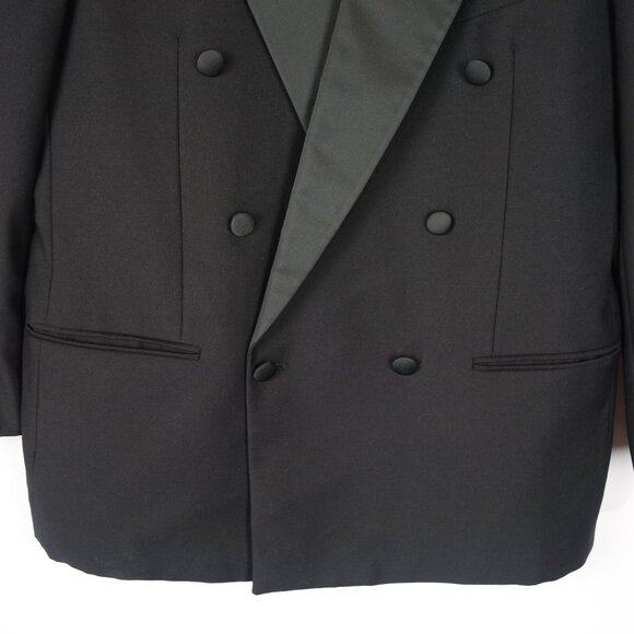 Vintage Mani by Giorgio Armani Double-Breasted Virgin Wool Blazer, Size 40 - Picture 5 of 12